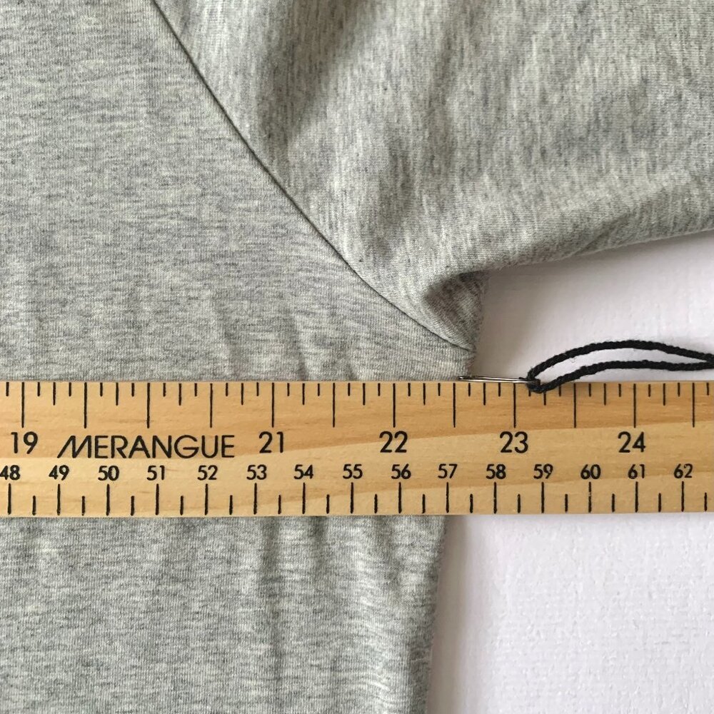 Fairplay Heather Grey Raglan Venice Short Sleeve T Shirt Tee Athleisure Classic - Picture 13 of 16